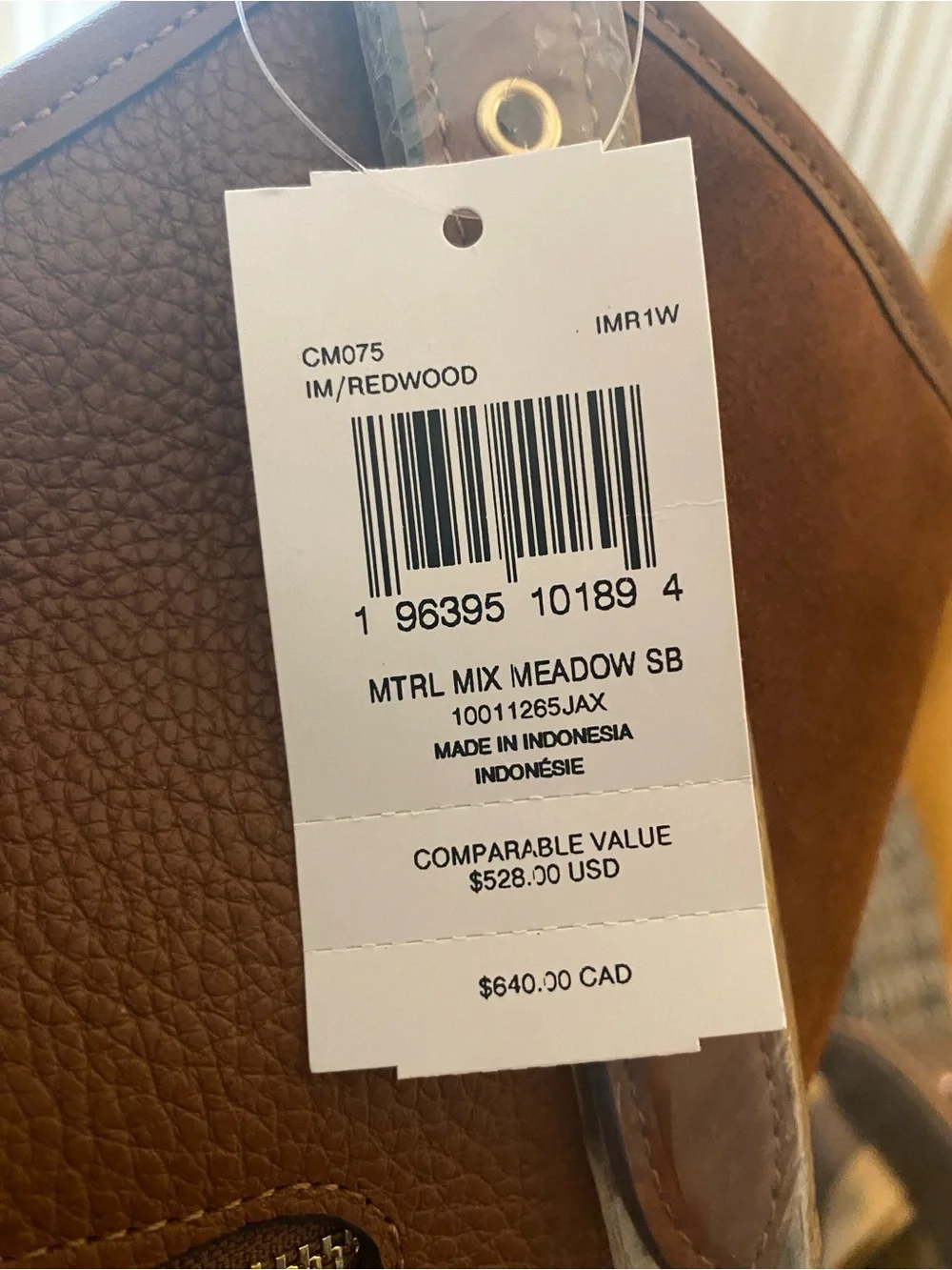 COACH MEADOW SHOULDER BAG -Suede and leather NWT